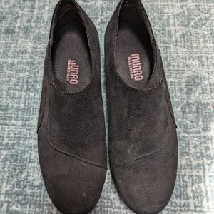 Monroe slip-on black suede loafer